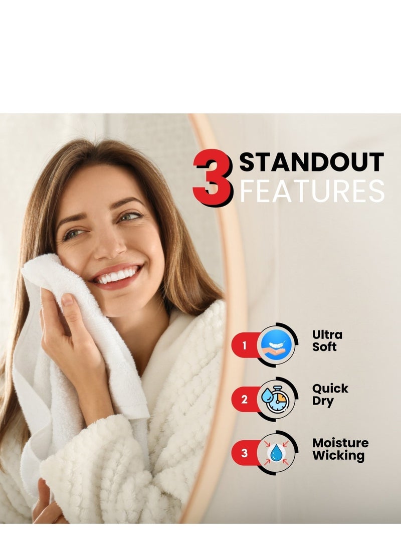 Infinitee Xclusives Premium Grey Hand Towels - Pack of 6, 40cm x 70cm Bathroom Hand Towel Set, Hotel & Spa Quality Hand Towels for Bathroom, Highly Absorbent and Super Soft Bathroom Towels by Infinitee Xclusives - Image 4